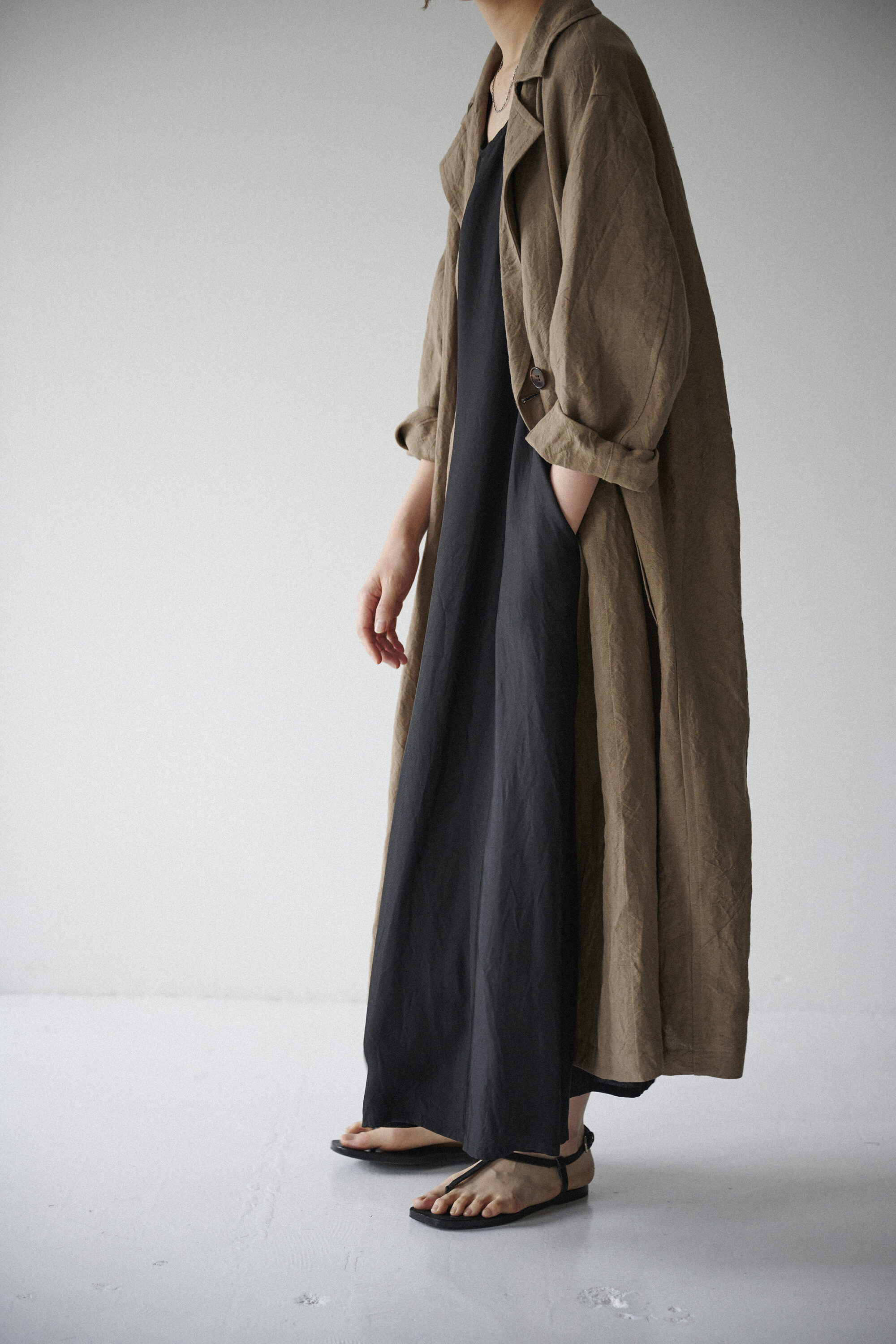 オンライン限定商品 WIRROW Pocket /Bamboo Linen WIRROW Over Front Coat メンズ