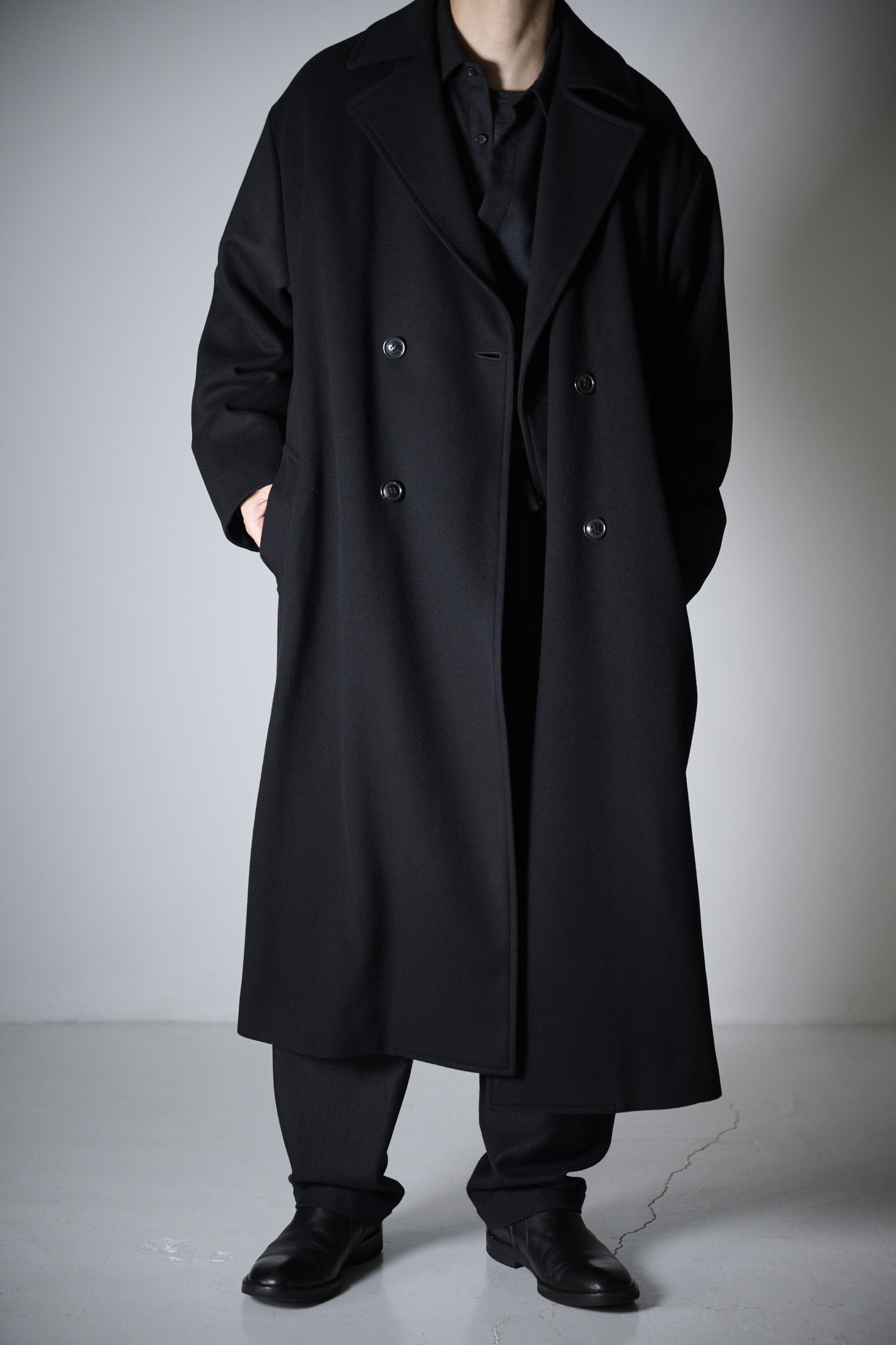 購入価格93500円WIRROW Tweed Double Breasted Over Coat 3